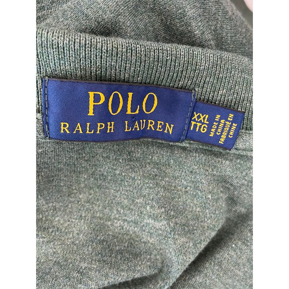 POLO Ralph Lauren Mens Polo Shirt XXL Sage Green Purple Pony Logo 100% Cotton - Picture 2 of 10